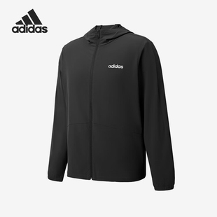 Adidas/阿迪达斯正品新款男女黑色纯色经典休闲夹克外套JN8451