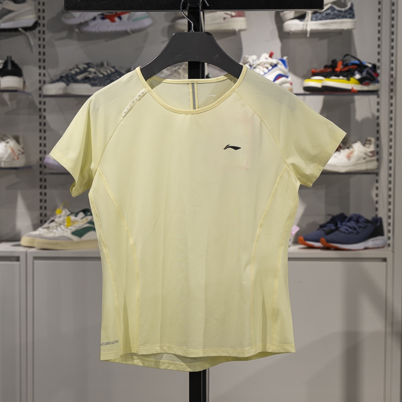 李宁正品时尚潮流系列女子经典休闲透气运动短袖T恤ATSV344-2