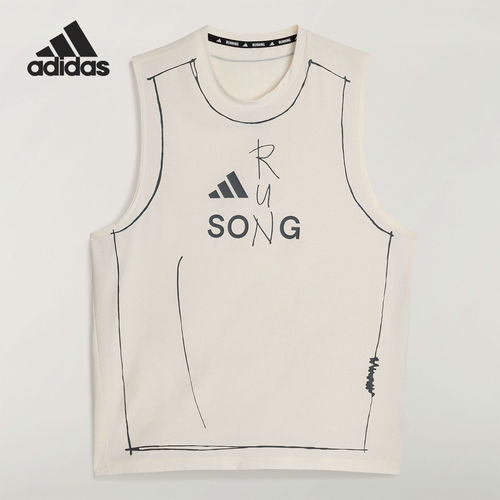 Adidas/阿迪达斯正品夏季男士跑步圆领经典舒适背心T恤KT0775