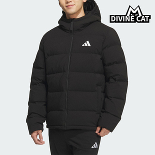 Adidas/阿迪达斯正品2025男士日常经典运动保暖连帽羽绒服KF4400
