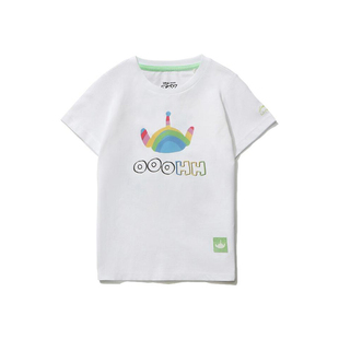 T恤YHSR329 简约宽松透气圆领短袖 联名系列男小童时尚 李宁正品