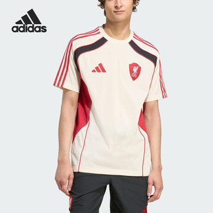 阿迪达斯正品 运动足球透气短袖 2025秋季 男士 JW5468 款 Adidas