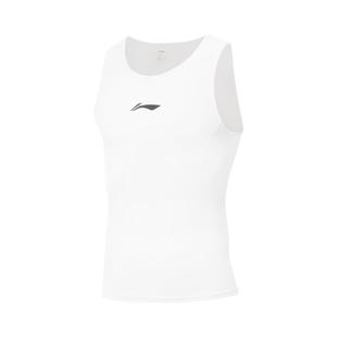 李宁正品 背心T恤AUDV067 CBA男子户外休闲宽松透气运动训练无袖