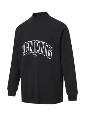 Lining/李宁正品2023新款男女同款时尚复古宽松长袖T恤AHST681