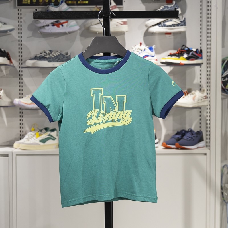 李宁正品运动生活系列儿童潮流印花休闲透气运动短袖T恤YHSV307-2,童装/婴儿装/亲子装,T恤,淘宝优惠券,粉丝福利购,淘宝优惠卷