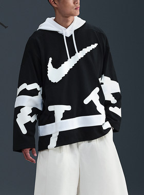 Nike/耐克正品Sportswear男士时尚拼接套头卫衣HV1138-010