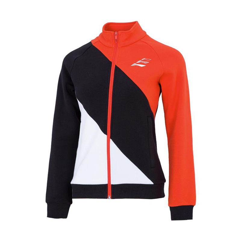 Lining/李宁正品秋季女子印花撞色拉链立领运动夹克外套AWDR812