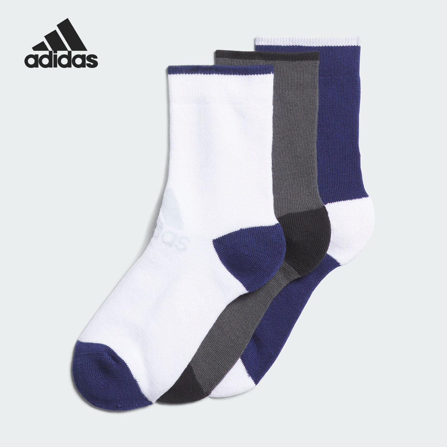 Adidas/阿迪达斯正品新款儿童拼接运动透气袜子三双装JF1221,童装/婴儿装/亲子装,儿童袜子(0-16岁),淘宝优惠券,粉丝福利购,淘宝优惠卷