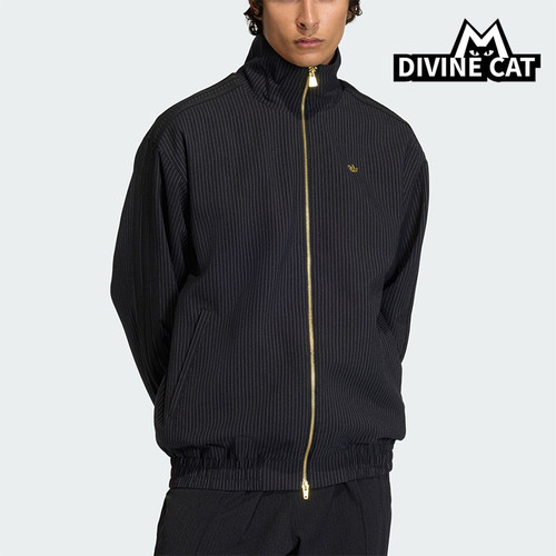 Adidas/阿迪达斯正品三叶草男士休闲立领竖条纹运动外套KC9051