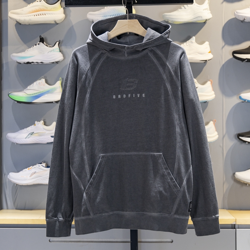 李宁正品反伍系列男子户外休闲运动训练连帽卫衣套头衫AWDV319-3