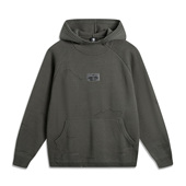 反伍BADFIVE男子宽松套头连帽编织衫 新款 AMBU253 2024冬季 李宁正品