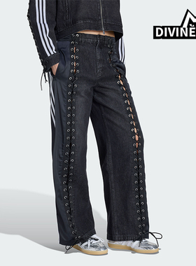 Adidas/阿迪达斯正品三叶草新款女深蓝黑色经典运动长裤KS3878
