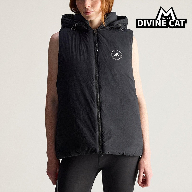 Adidas/阿迪达斯正品SMCPADEDVEST新款女经典黑色马甲棉服JW2038