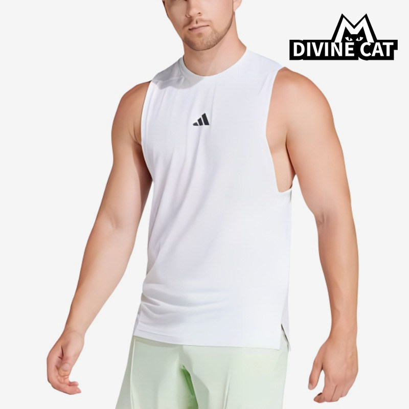 Adidas/阿迪达斯正品男士户外吸湿排汗训练健身背心T恤IS3795