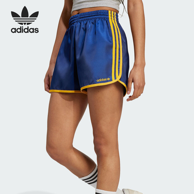Adidas/阿迪达斯正品三叶草女士休闲缎面运动透气短裤IX3545