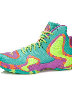 李宁正品男子春季轻便场地高帮软底防磨气垫比赛篮球鞋ABAL001