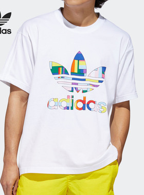 Adidas/阿迪达斯正品三叶草男子圆领休闲运动短袖T恤 GD0953