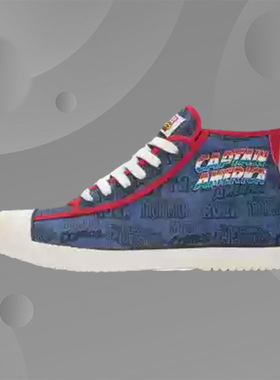 李宁潮流街头男女情侣休闲中高帮板鞋漫威美国队长运动鞋ALAK089