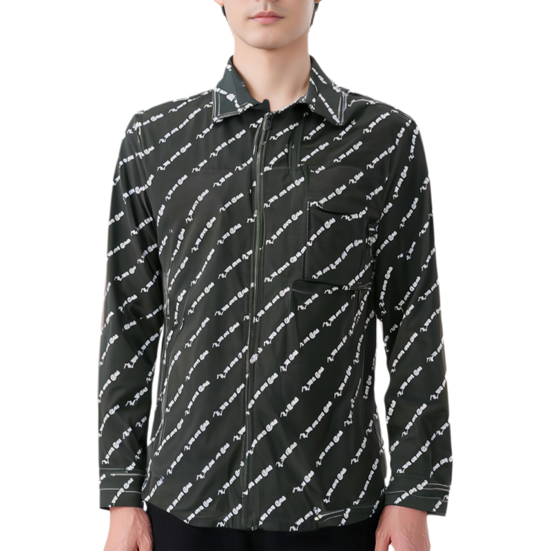 李宁正品韦德艺术家联名款男子满印透气翻领夹克外套AFDS057-1K