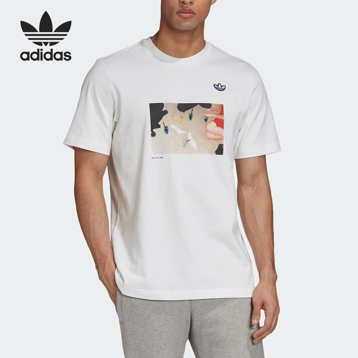 Adidas/阿迪达斯正品 当季新款三叶草男子运动短袖T恤 GD5697