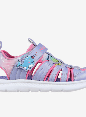 Skechers/斯凯奇正品夏季魔术贴儿童卡通休闲凉鞋 302721L