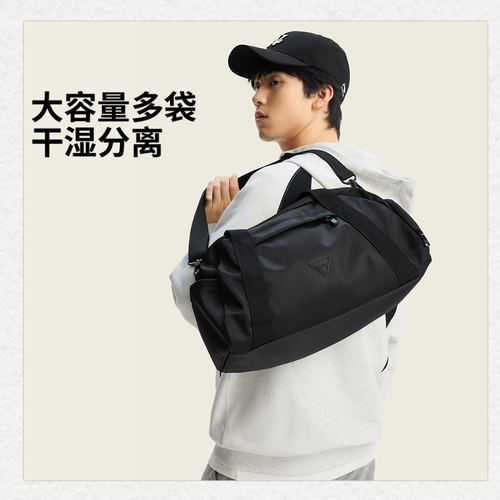 李宁正品运动生活系列男女同款经典拉链百搭大容量桶包ABLW065