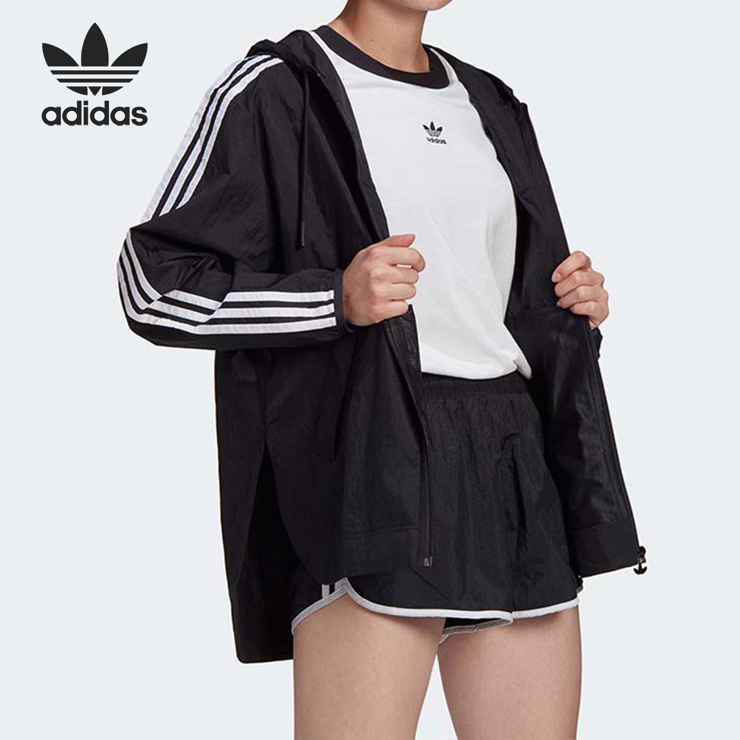 Adidas/阿迪达斯正品三叶草WINDBREAKER 女子风衣外套 GN2780