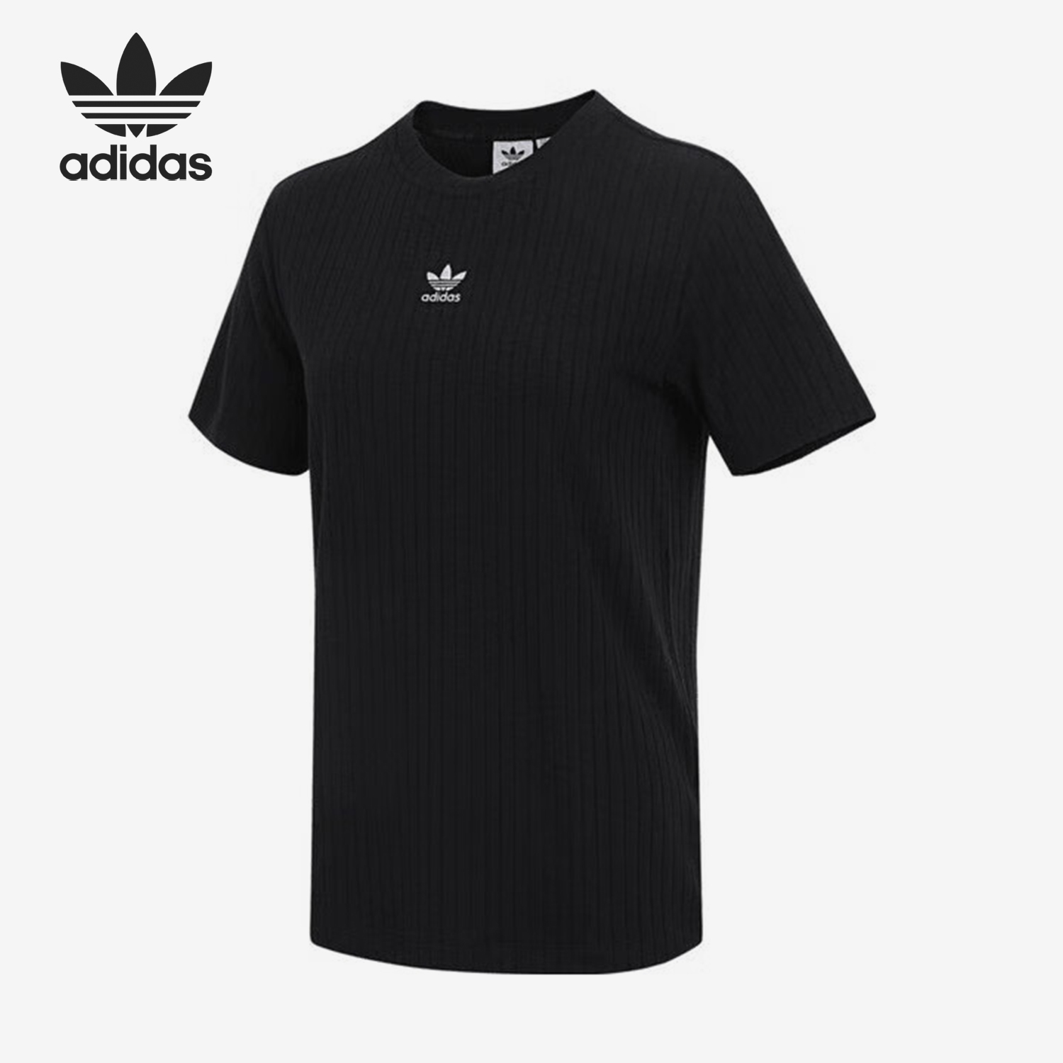 Adidas/阿迪达斯正品夏季三叶草女士圆领套头透气短袖JD1495