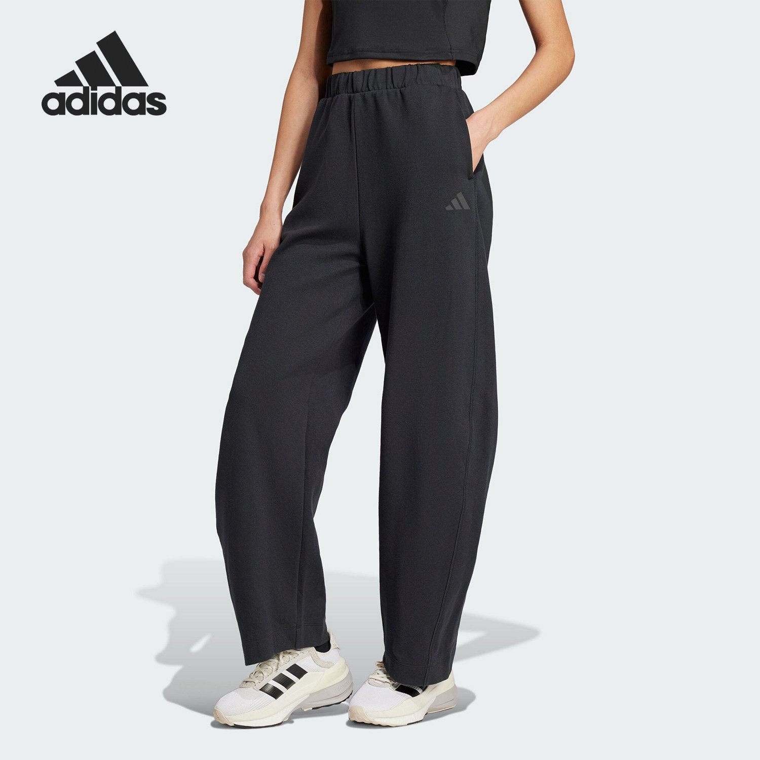 Adidas/阿迪达斯正品新款女士时尚简约针织运动长裤JF3415 - 实物图