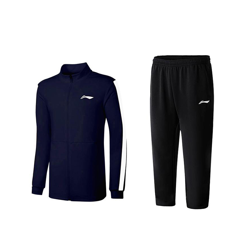 李宁正品羽毛球系列男女同款舒适透气运动训练长袖套装AWEU005-3