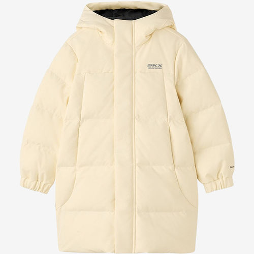 Skechers斯凯奇正品儿童连帽拉链款羽绒服L425K058-02SB