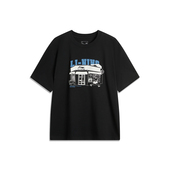 AHSU543 李宁正品 男子印花时尚 舒适宽松透气圆领短袖 夏季 新款