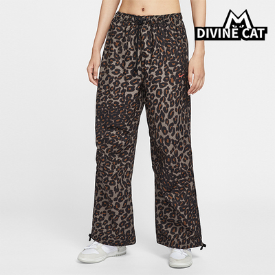 Nike/耐克正品Sportswear女士运动中腰豹纹休闲长裤IO0479-010