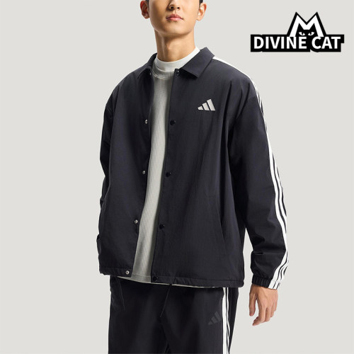 Adidas/阿迪达斯正品2025冬季款男士日常翻领宽松耐穿外套KR2499