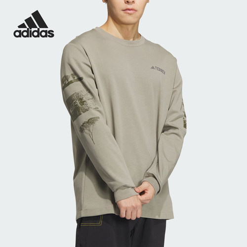 Adidas/阿迪达斯正品NATGEO LS TEE男士户外长袖T恤IS9509