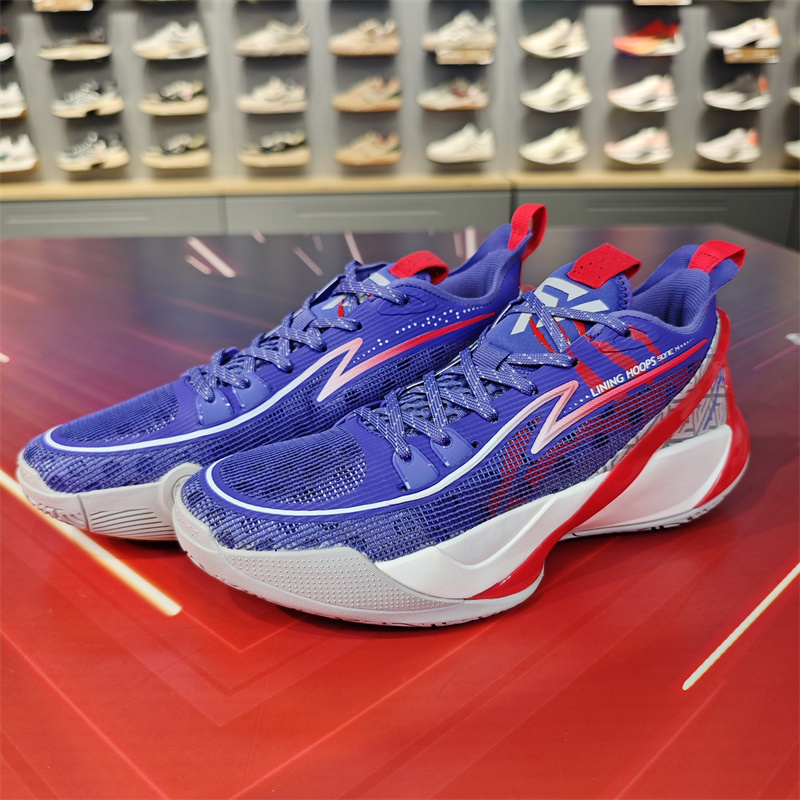 Lining/李宁正品音速10 V2男子减震回弹耐磨低帮篮球鞋ABAS057