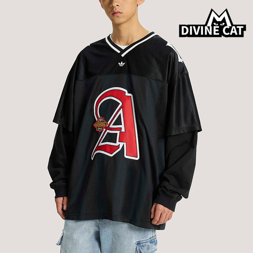 Adidas/阿迪达斯正品三叶草男士休闲运动经典长袖球衣T恤KS5328