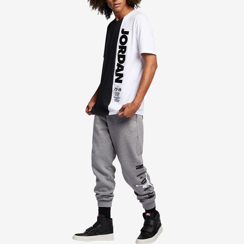 Nike耐克正品男款Jordan字母圆领套头休闲短袖T恤BQ0238-010