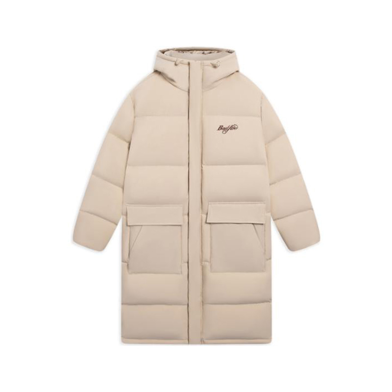 Lining/李宁正品冬季男子新款LOGO刺绣立领连帽运动羽绒服AYMS045