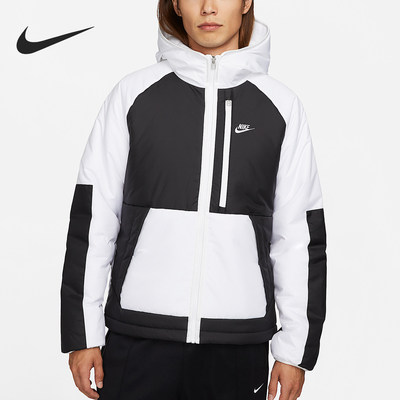 Nike/耐克正品2025冬季款男士连帽拼接保暖棉服DD6858-100