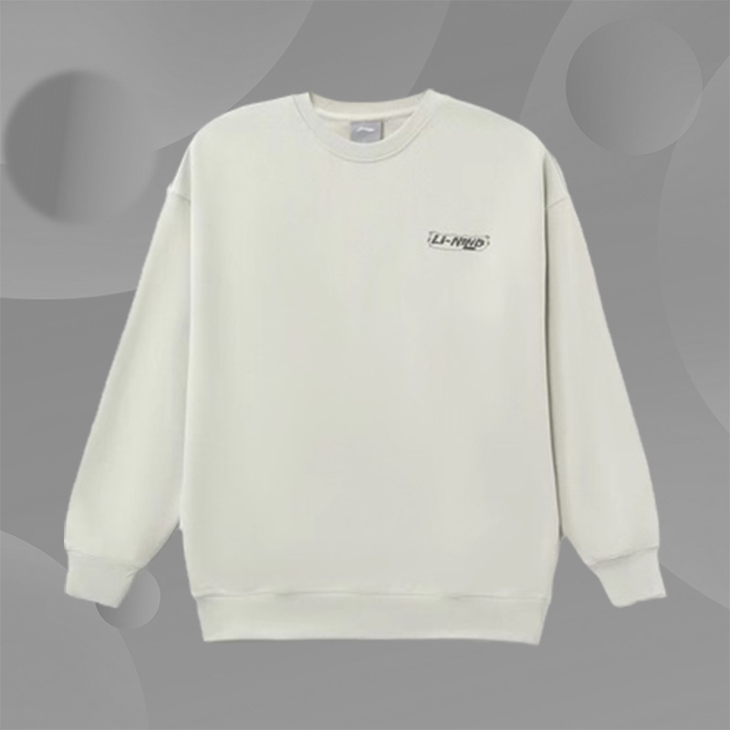 李宁正品卫衣冬新款男子运动潮流圆领宽松套头卫衣AWDR861