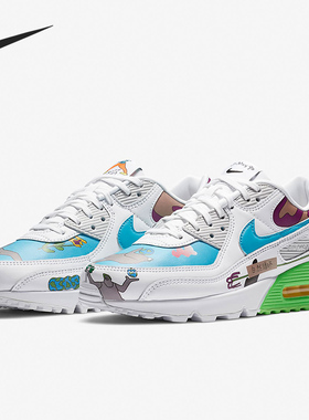 Nike/耐克正品AirMax90xRuohanWang联名涂鸦男女休闲鞋CZ3992-900