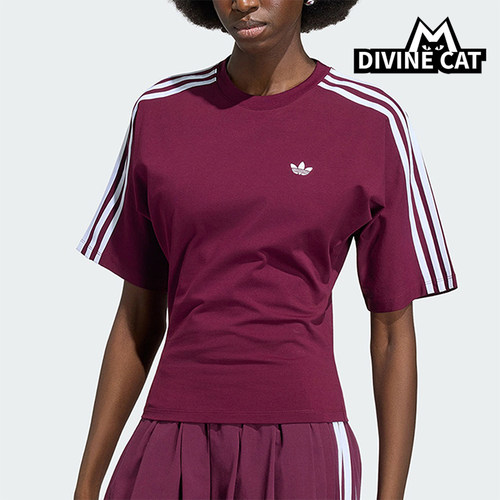Adidas/阿迪达斯正品三叶草女士经典修身复古时尚短袖T恤KY5092