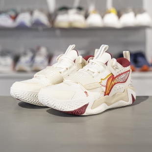 李宁正品怒放 TEAM男大童反光回弹低帮防滑耐磨篮球鞋YKBV016-3