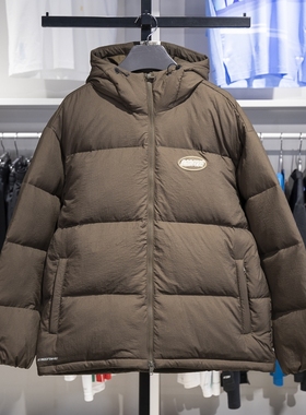 李宁正品反伍BADFIVE男子防泼水轻盈保暖运动连帽羽绒服AYMU197-3