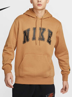 Nike/耐克正品NSW CLUB男士复古印花针织保暖卫衣FZ0872-224