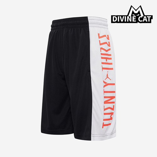 Nike/耐克正品JORDANAJ1新款男黑白色休闲篮球短裤CI0018-011