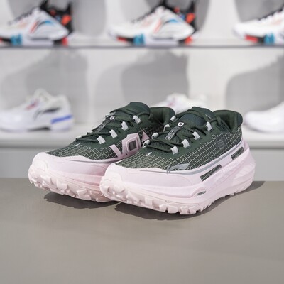 李宁正品的卢 V2女子䨻丝高回弹潮流耐磨缓震越野跑鞋ARNU010-1