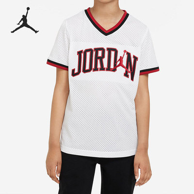 Nike/耐克正品JORDAN大童字母印花透气篮球运动T恤CV5923-100