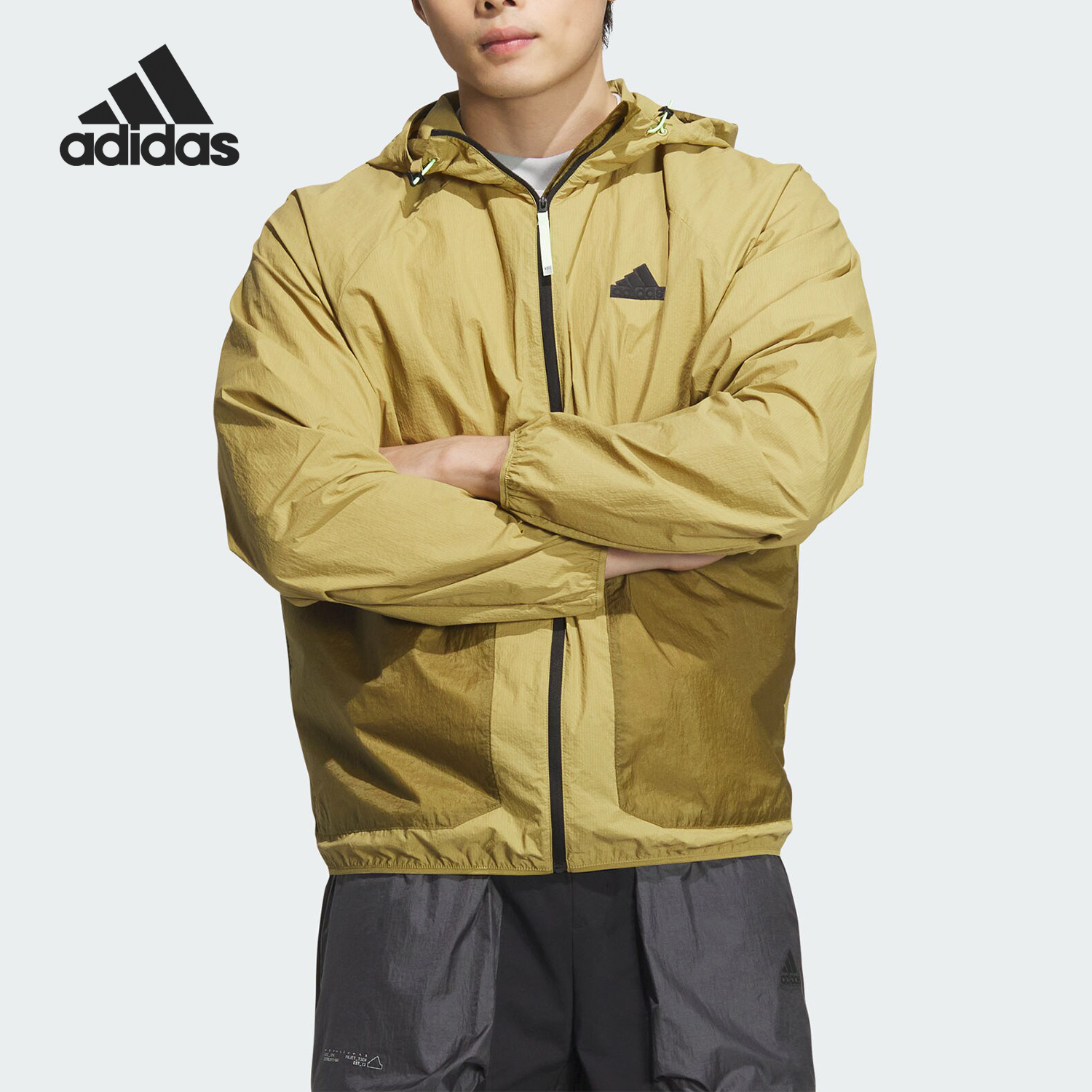 Adidas/阿迪达斯正品夏季新款男士梭织拒水运动外套JI8659